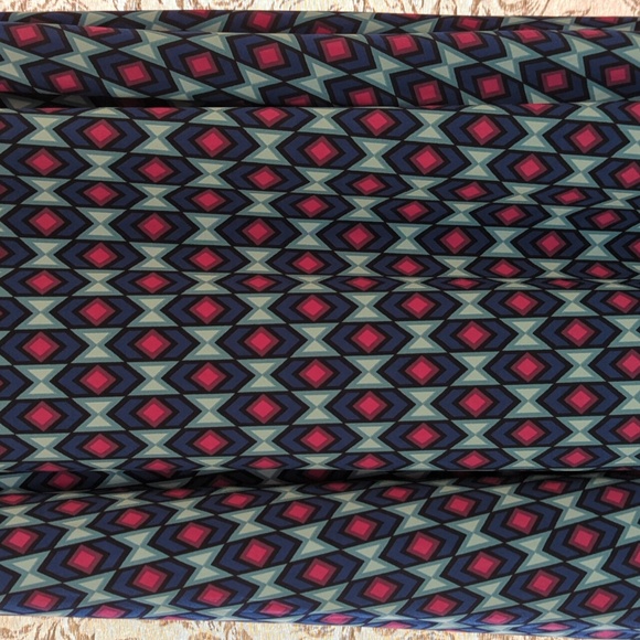 LuLaRoe Large Maxi Skirt, NWT - blue and magenta - Picture 2 of 3